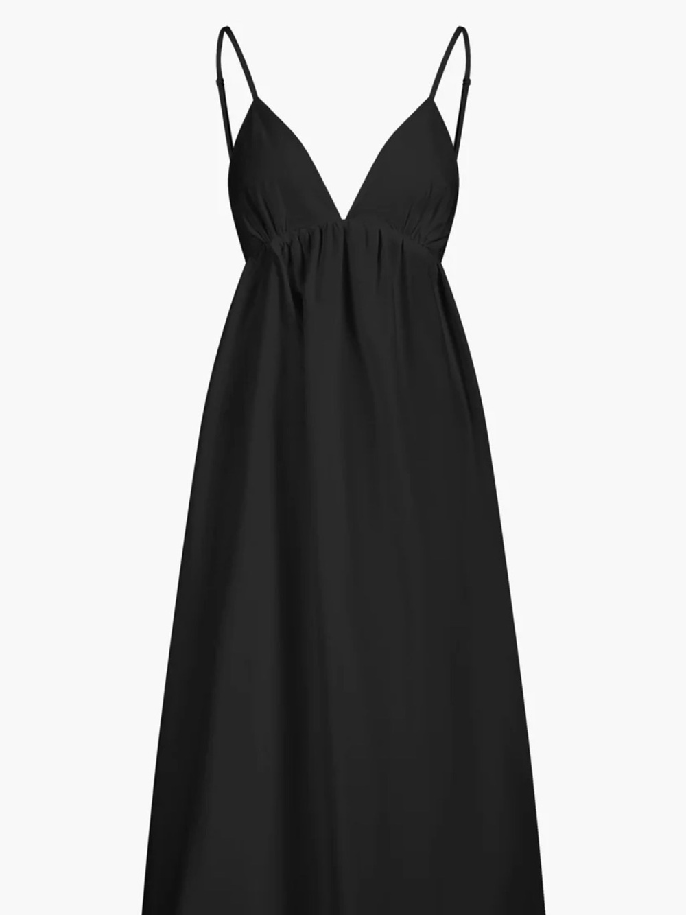 Commense Black Coastal Cowgirl Open Back Long Dress Large